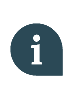 Icon in grün eines Info Zeichens