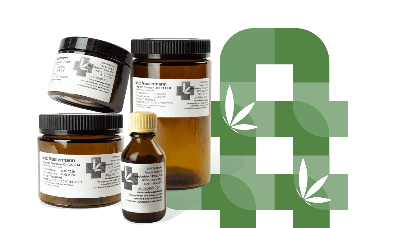 Apondium Schlange mit Cannabisverpackungen